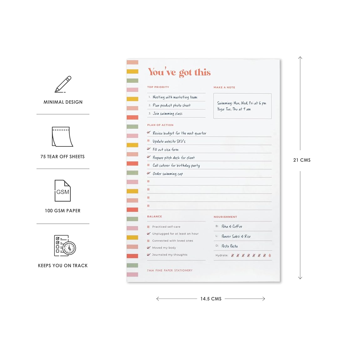 7mm Between the Lines | You've Got This | Notepad | Pack of 2