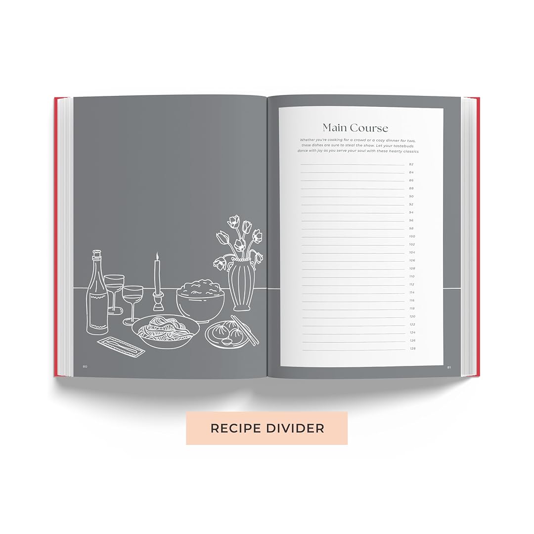 7mm Recipe Journal | A5 Size | 4 Sticker Sheets | Hardbound and Laminated | Made with Love | Light Pink