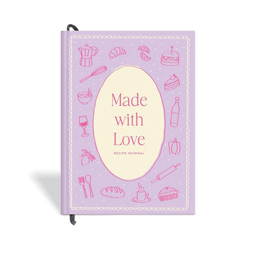 7mm Recipe Journal | A5 Size | 4 Sticker Sheets | Hardbound and Laminated | Made with Love | Mauve