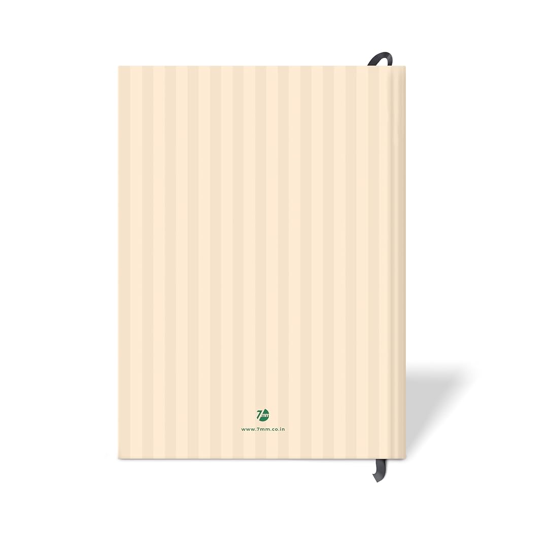 7mm Recipe Journal | Eat Make Repeat | A5 Size | Hardbound and Laminated | Beige