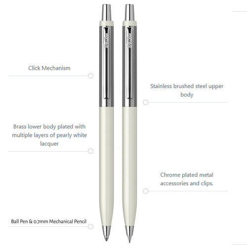 Scrikss Vintage 51 Ballpoint Pen and Mechanical Pencil | Ivory