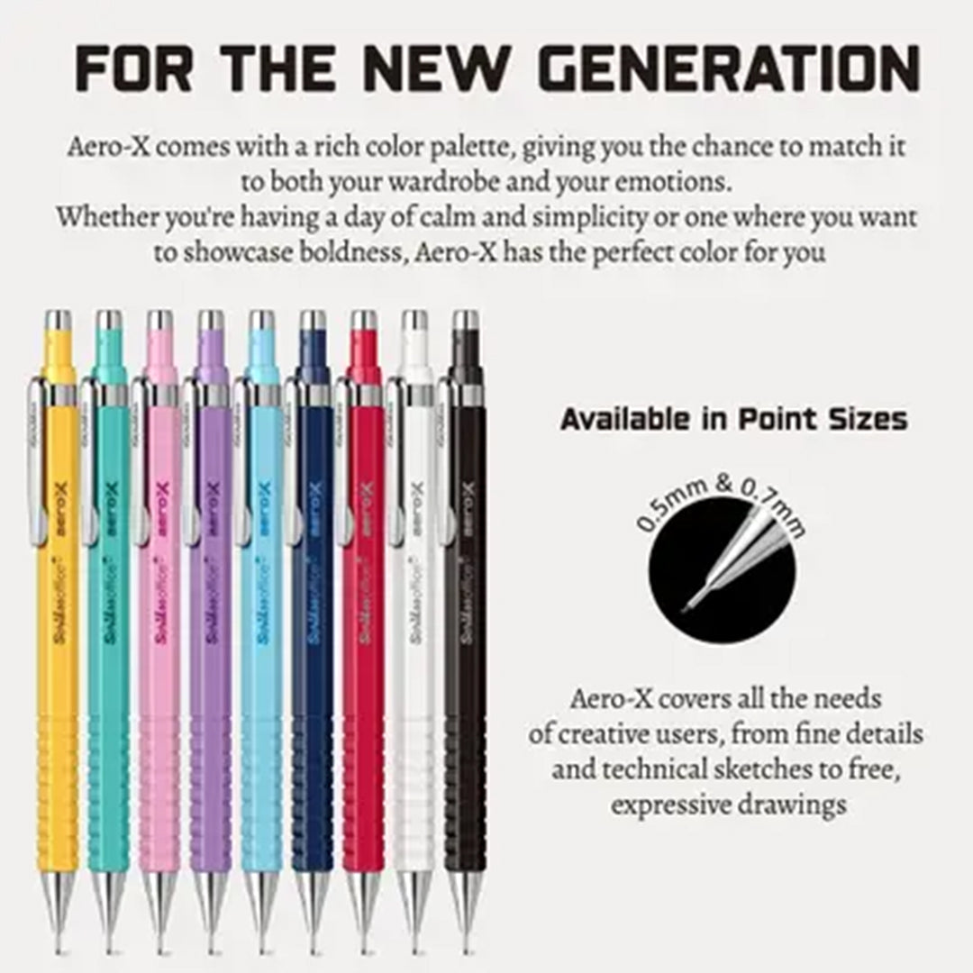 Scrikss | Aero-X | Mechanical Pencil | 0.7mm | White