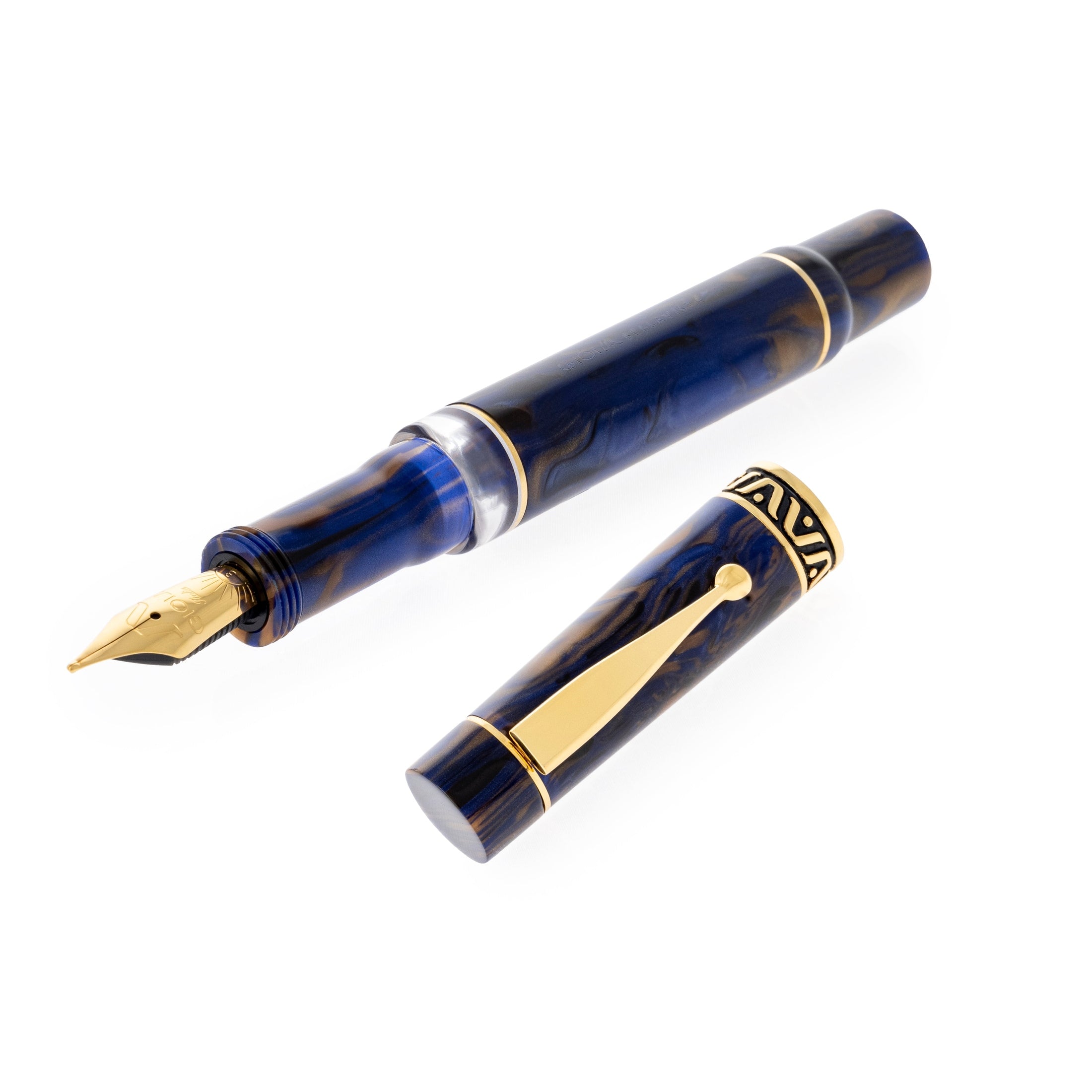 Gioia | Fountain Pen | Bellevista | Crepuscolo | Blue-Brown | Gold Trims