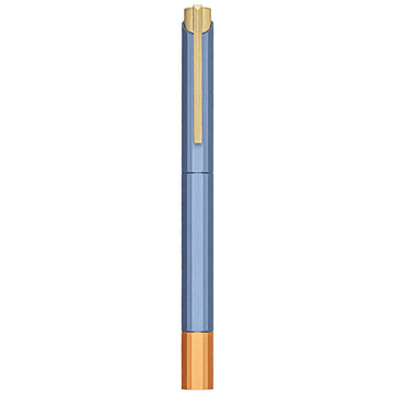 Ystudio Glamour Evolve - Bihex Rollerball Pen | Blue Gin