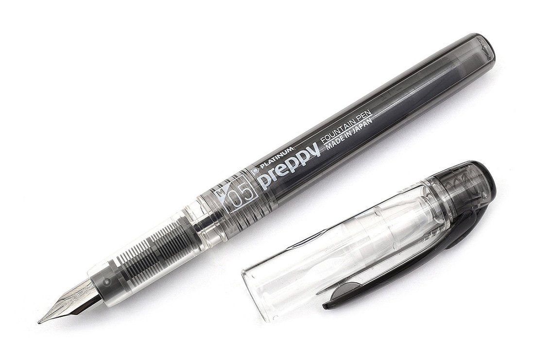 Platinum Preppy Medium 05 Nib Black & Blue Fountain Pens - Easy to Use, Stainless Steel Nib, Slip Seal Cap Mechanism, Smooth Writing