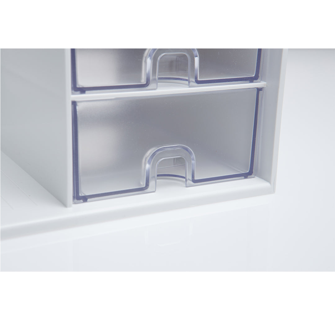 Sysmax | Book Rack With 2 Drawers | 2 Bookshelf |Organiser |Grey