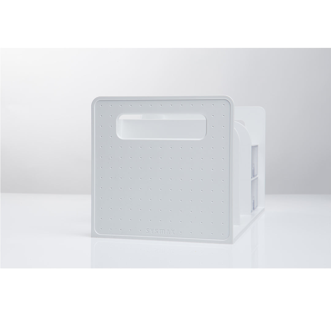 Sysmax | Book Rack With 2 Drawers | 2 Bookshelf |Organiser |White