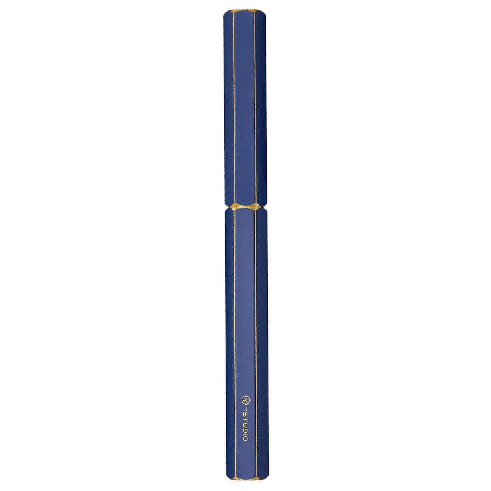 Ystudio Classic Revolve Fountain Pen - Blue Hexogon | Medium Nib