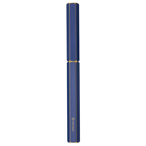 Ystudio Classic Revolve Fountain Pen - Blue Hexogon | Medium Nib