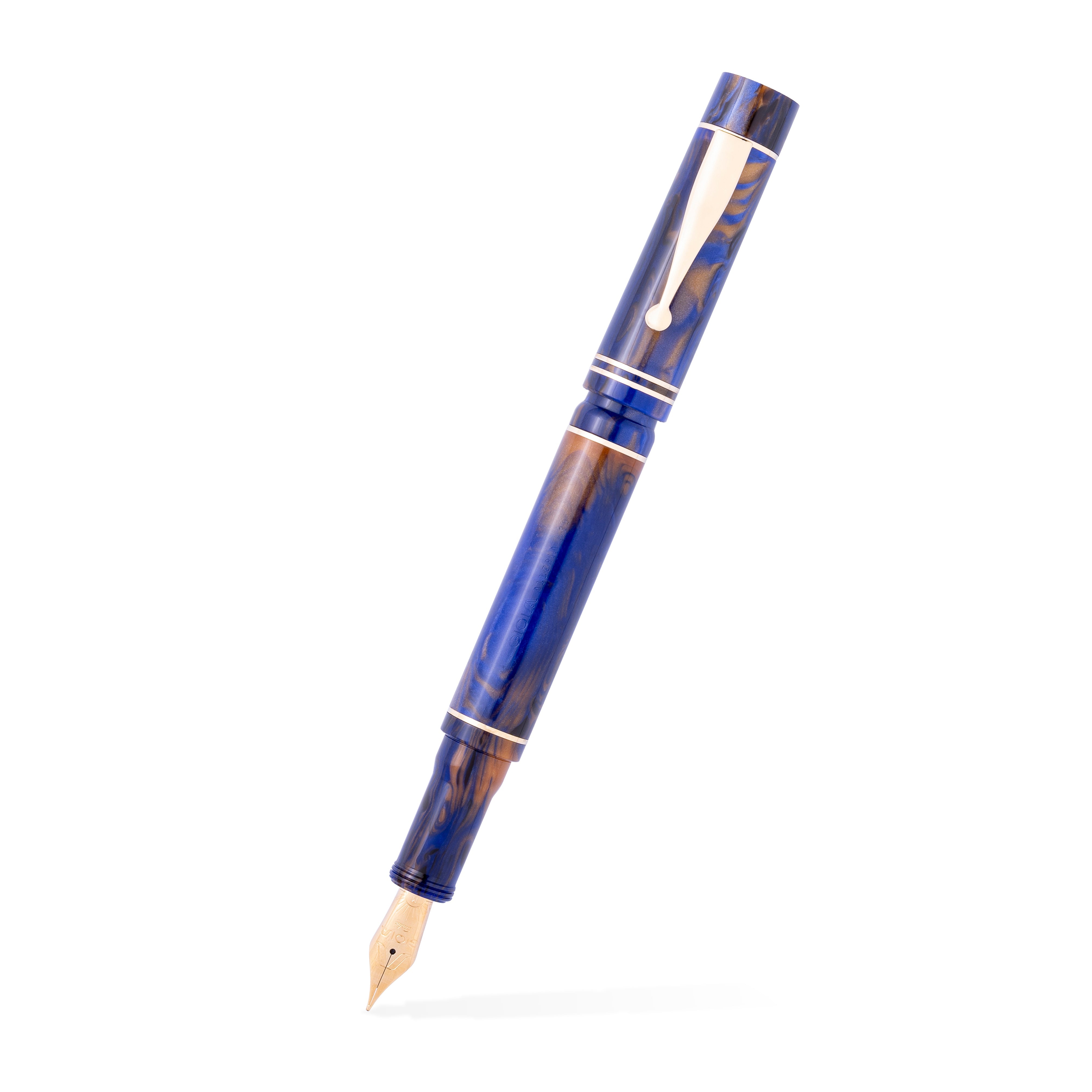 Gioia | Alleria | Fountain Pen | Crepuscola Blue-Brown | Gold Trims