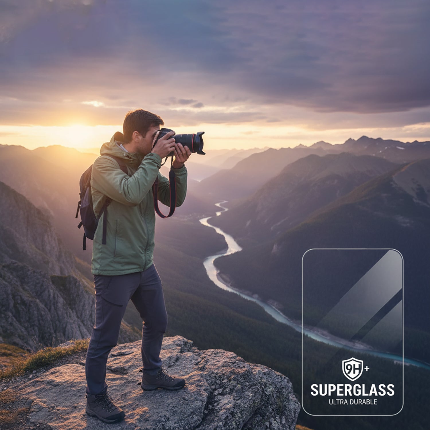 Acuity Premium 9H+ SuperGlass Screen Protector for Cameras – HD Clarity, 0.3mm Thickness, Anti-Fingerprint, Scratch Resistant, Responsive Touch