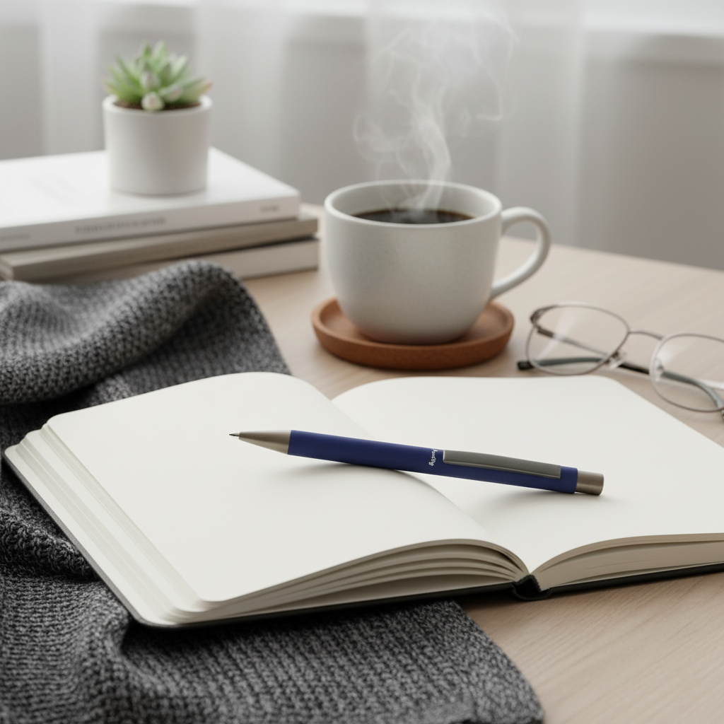 Acuity Ball Point Pen | Soft Matte Finish Metal Body - Blue Ink - It Comes in a Pouch - 50031