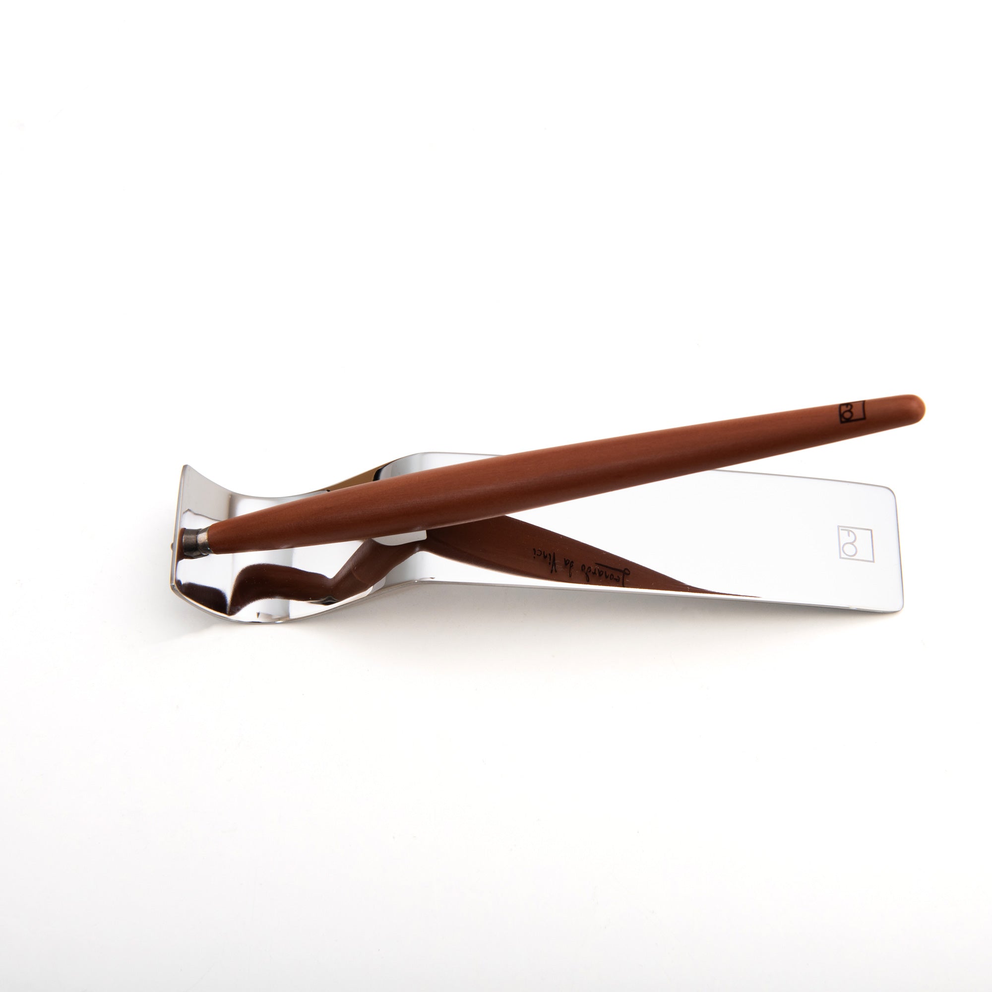 Pininfarina | Forever Piuma | Ballpoint Pen | Pear Wood | Stainless Steel Desk Stand