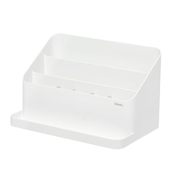Litem | Desk Orgnaizer with Adjustable Compartments | White | Desktop Holder