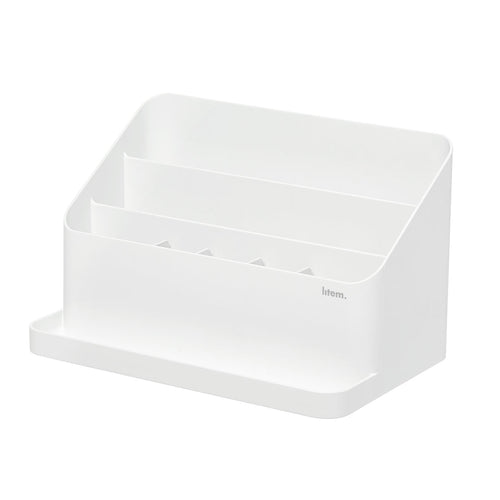 Litem | Desk Orgnaizer with Adjustable Compartments | White | Desktop Holder