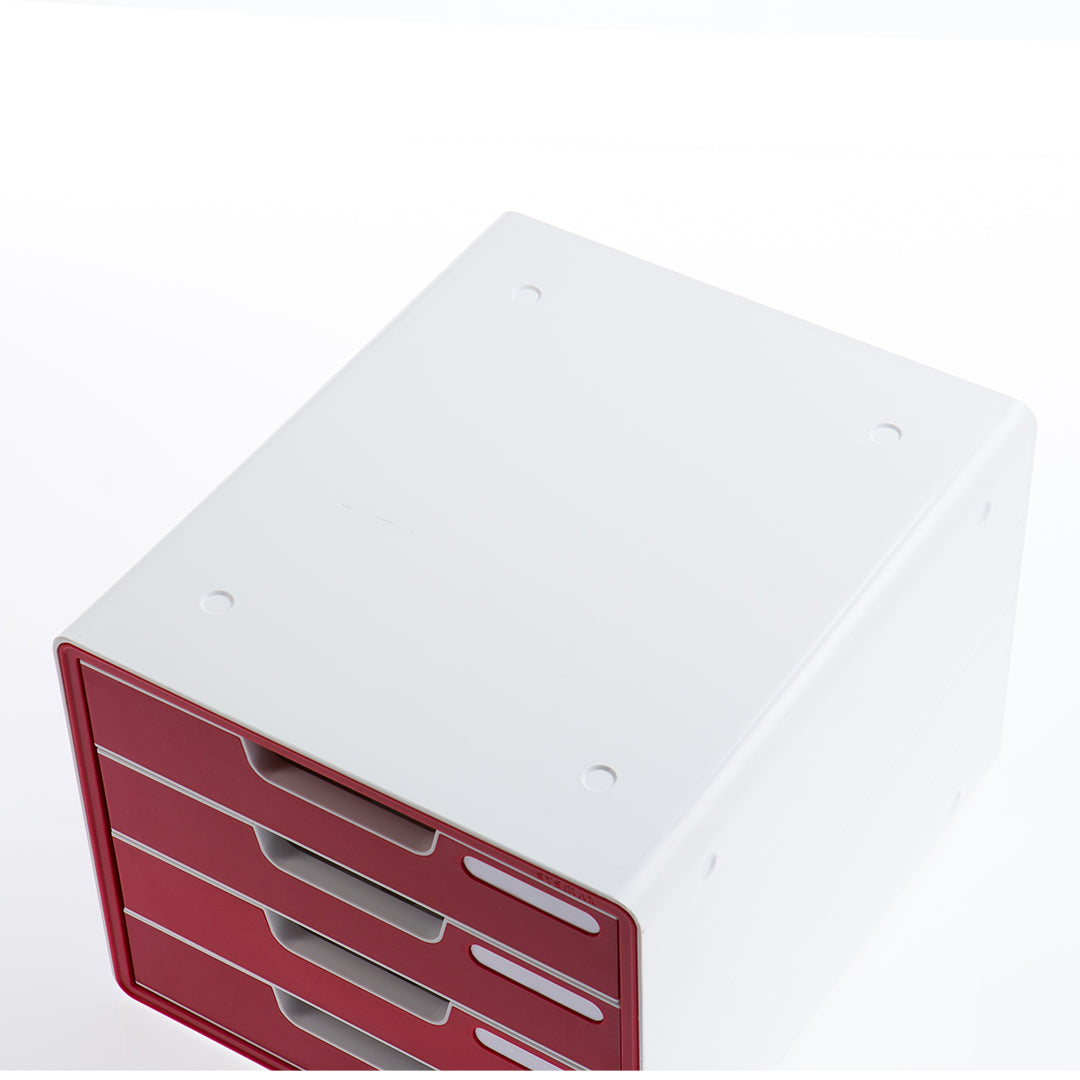 Sysmax | File Cabinet | 4 Drawers | Wine Red|Deluxe Color | For Office School  & Hospital