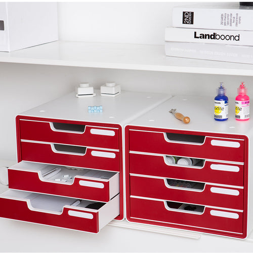 Sysmax | File Cabinet | 4 Drawers | Wine Red|Deluxe Color | For Office School  & Hospital