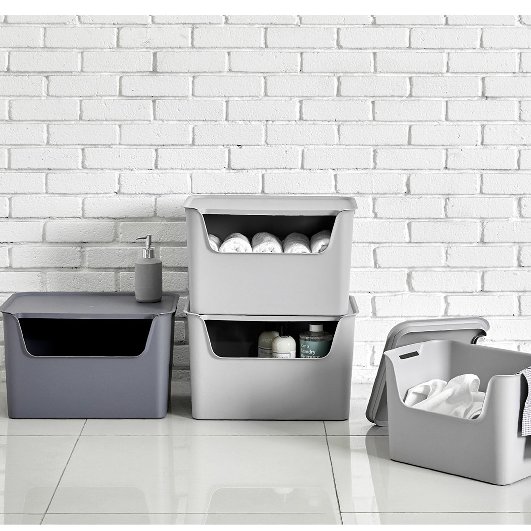 Litem | Multi Utility Storage  Box |Organizer  | 18 liters | Ivory | Living Box | For Office Home & Kitchen