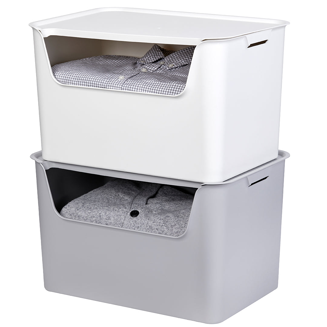 Litem | Multi Utility Storage  Box |Organizer  | 18 liters | Ivory | Living Box | For Office Home & Kitchen