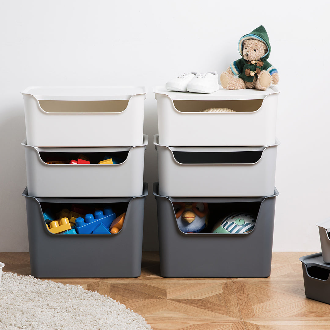 Litem | Multi Utility Storage  Box |Organizer  | 18 liters | Ivory | Living Box | For Office Home & Kitchen