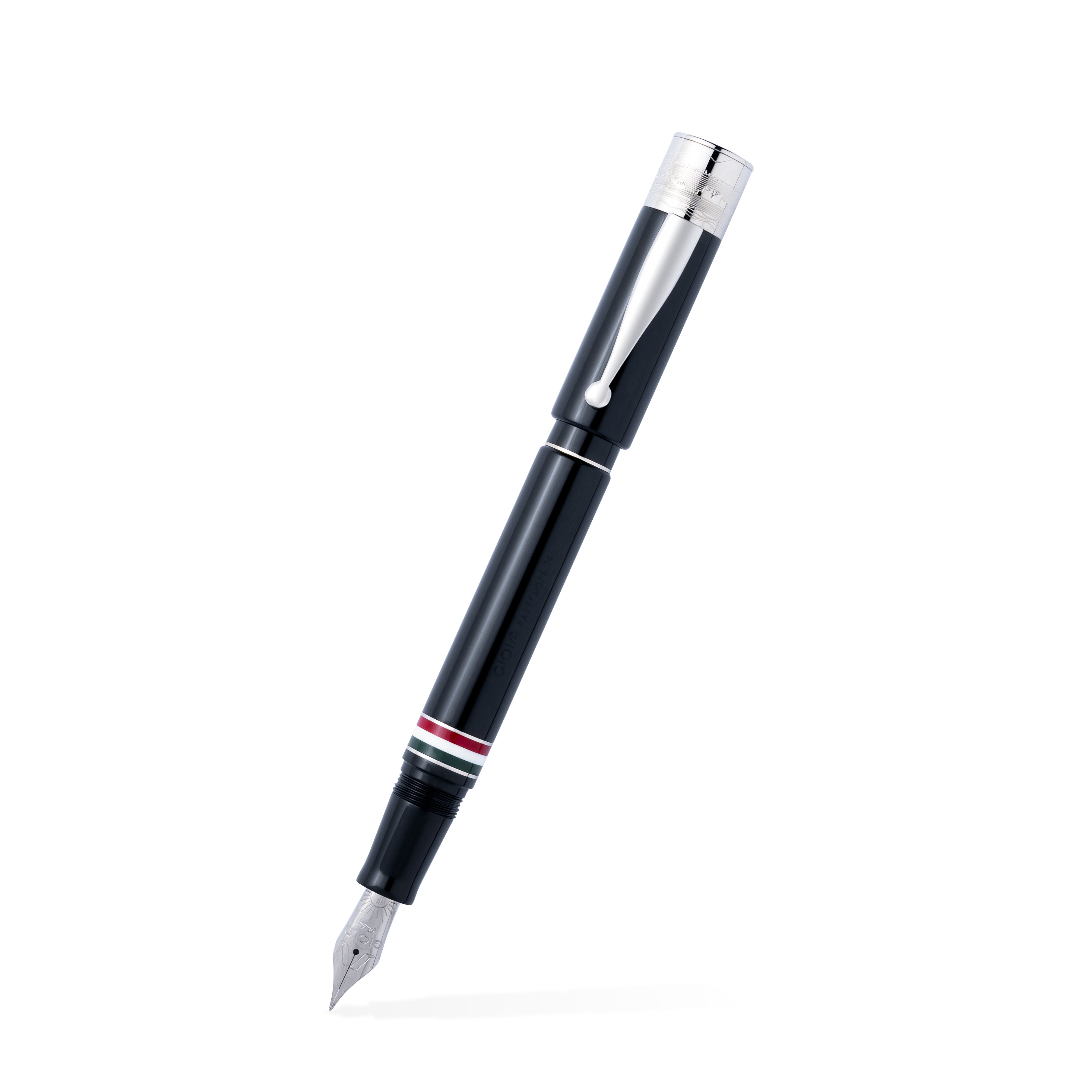 Gioia | Fountain Pen & Rollerball Pen | Partenope | Black | Ruthenium Trims