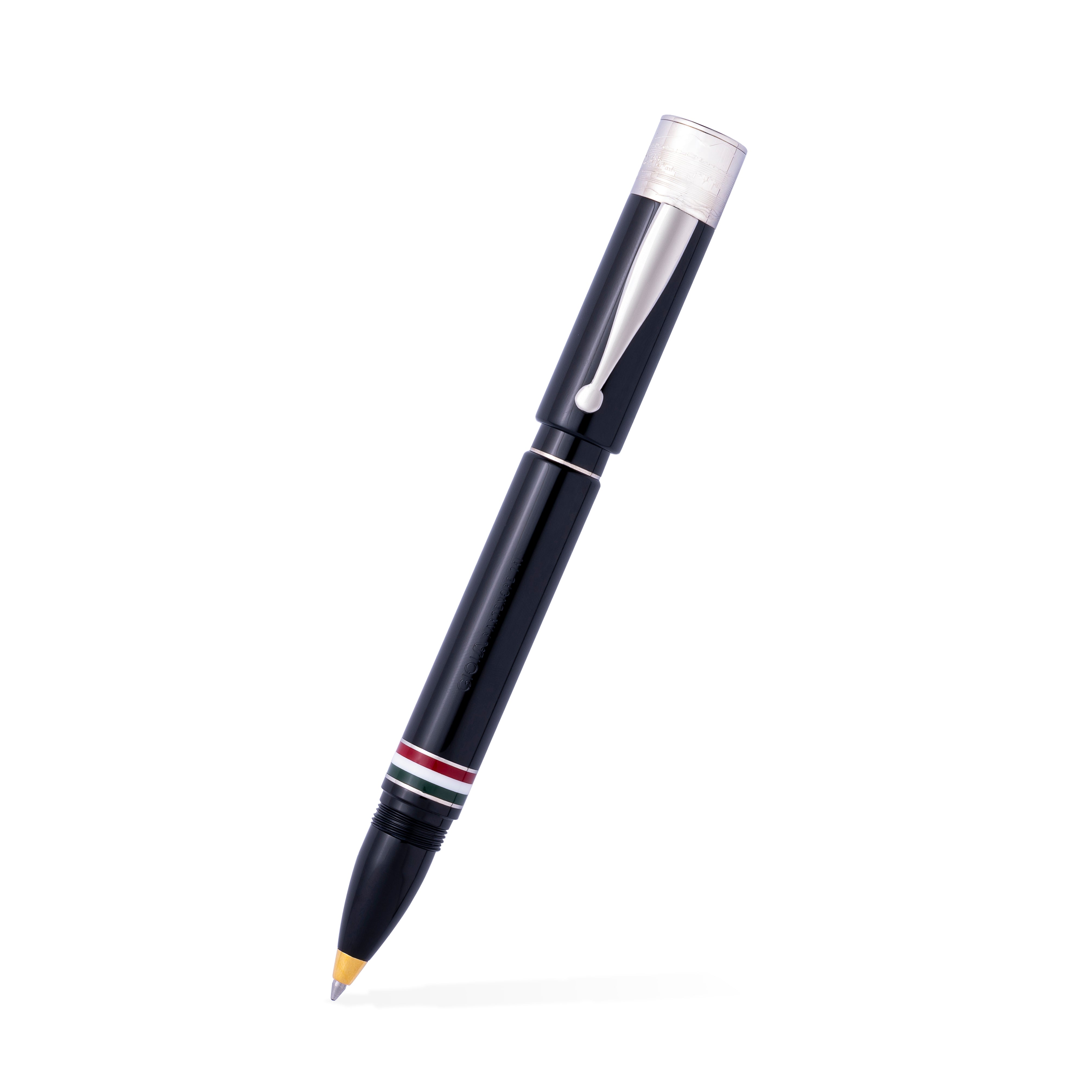 Gioia | Fountain Pen & Rollerball Pen | Partenope | Black | Ruthenium Trims
