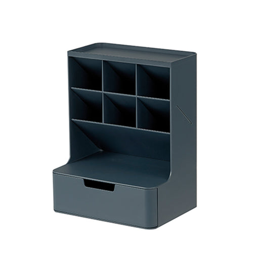 Sysmax | Hive Desk Organizer with 6 Compartments |1 Drawer| Prussian Blue| For Office & Home