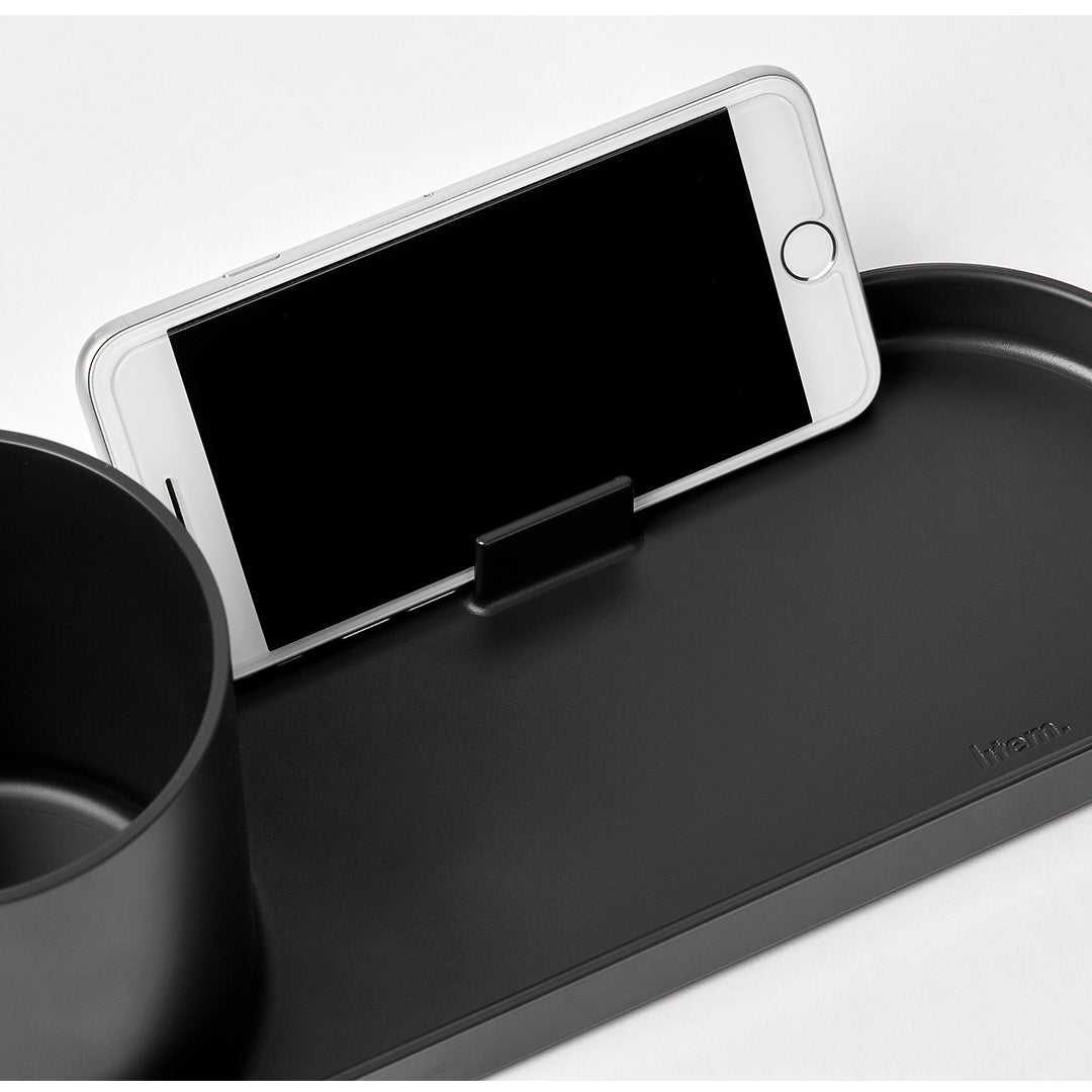 Litem | Pen Stand with Tray | Organizer | Cool  Grey| Holder Tray