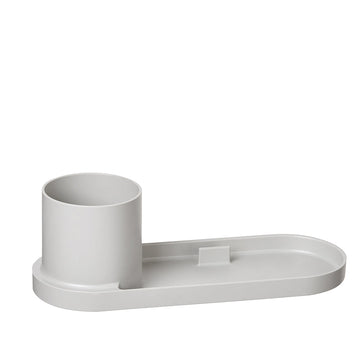 Litem | Pen Stand with Tray | Organizer | Cool  Grey| Holder Tray
