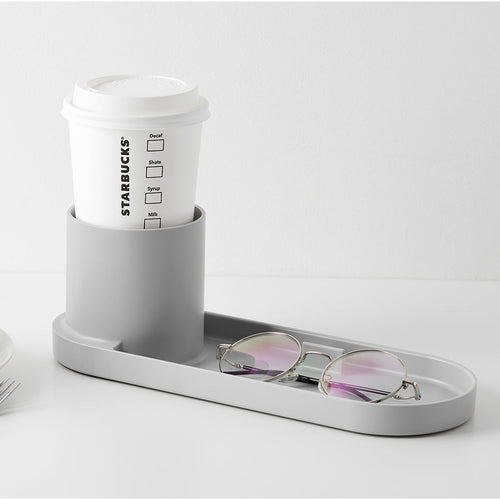 Litem | Pen Stand with Tray | Organizer | Cool  Grey| Holder Tray