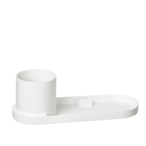 Litem | Pen Stand with Tray | Organizer | Ivory | Holder Tray