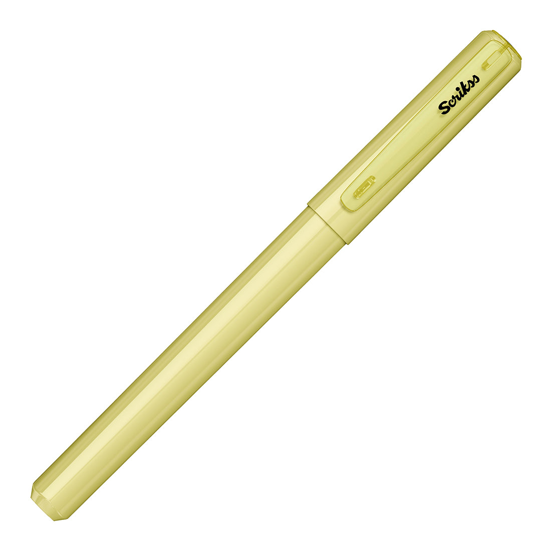 Scrikss Primeo Medium Nib Fountain Pen Set of 2 - Comes with a Cartridge - Stainless Steel Nib & ABS Body - Kiwi & Latte