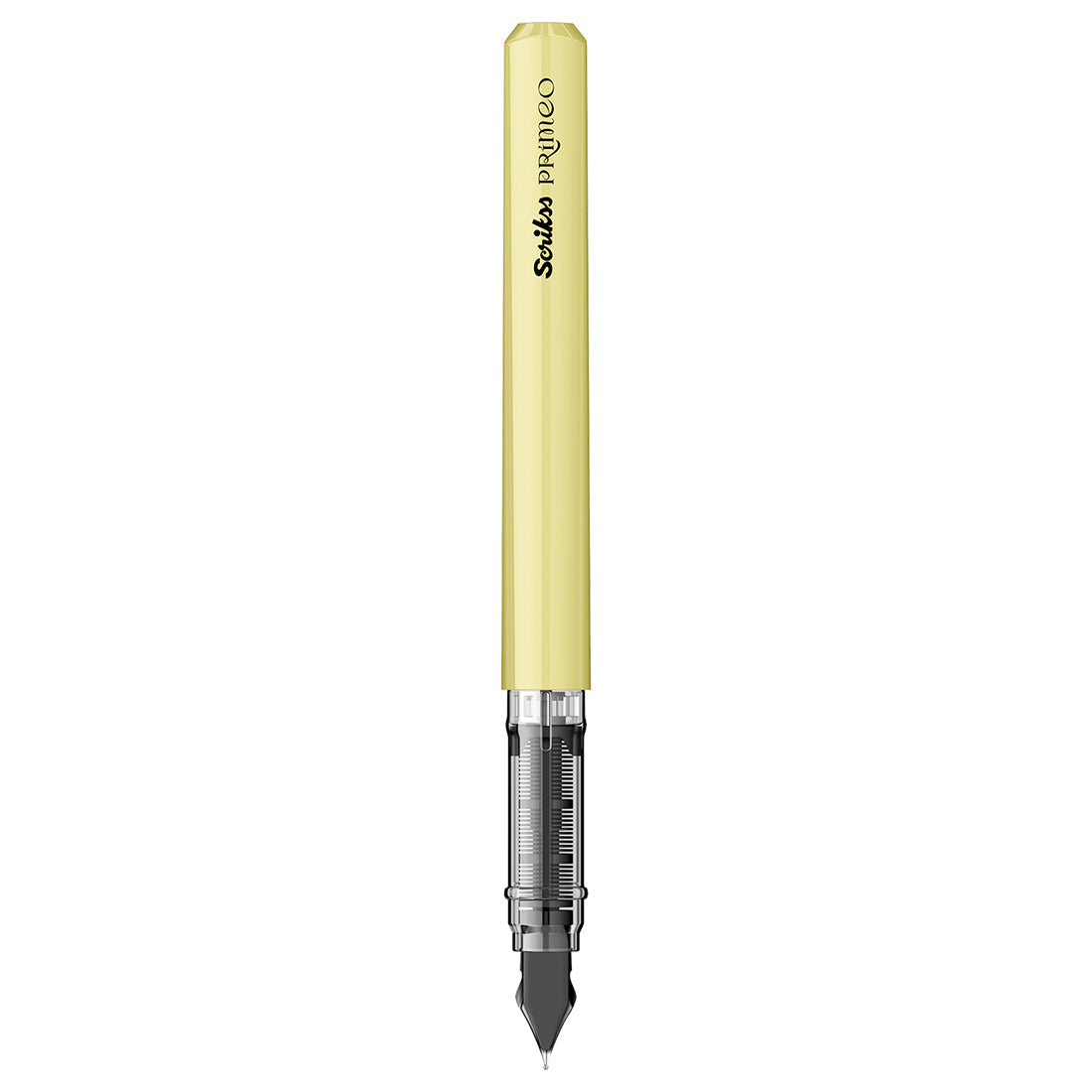 Scrikss Primeo Medium Nib Fountain Pen Set of 2 - Comes with a Cartridge - Stainless Steel Nib & ABS Body - Kiwi & Latte