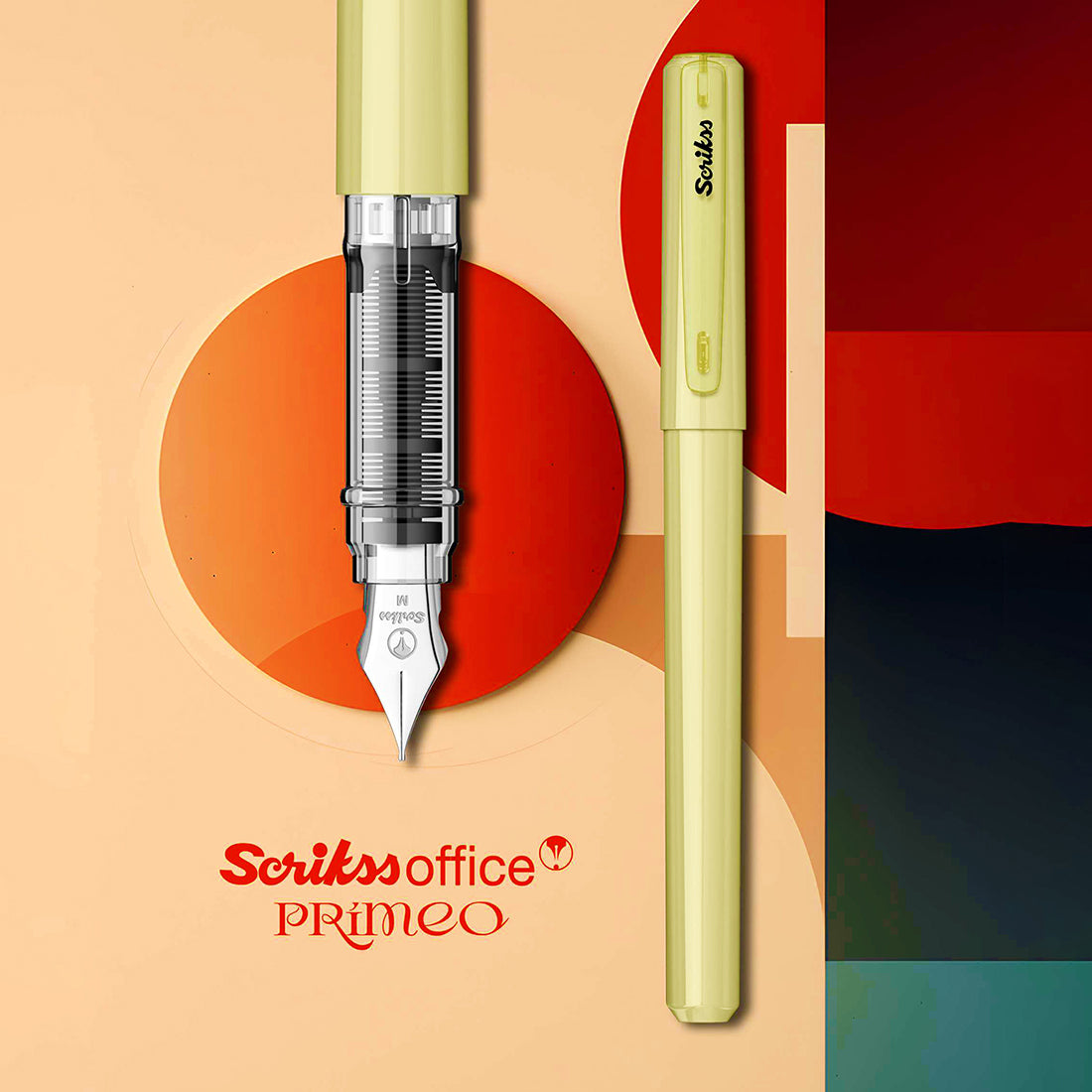 Scrikss | Primeo | Fountain Pen | Kiwi | Medium Nib