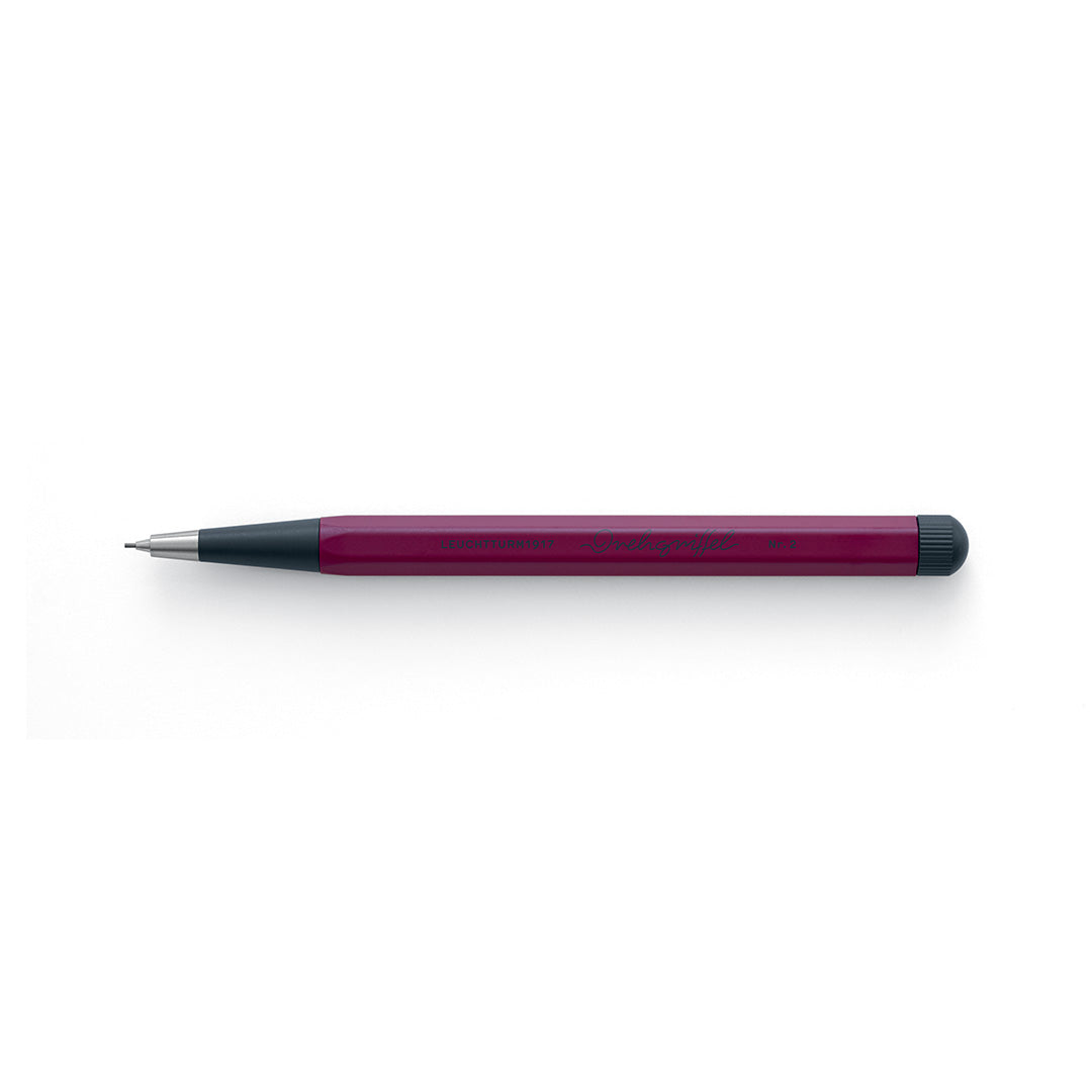 LEUCHTTURM1917 0.7mm Mechanical Clutch Pencil | Graphite HB Lead | Drehgriffel No. 2 | Port Red | Twist Mechanism