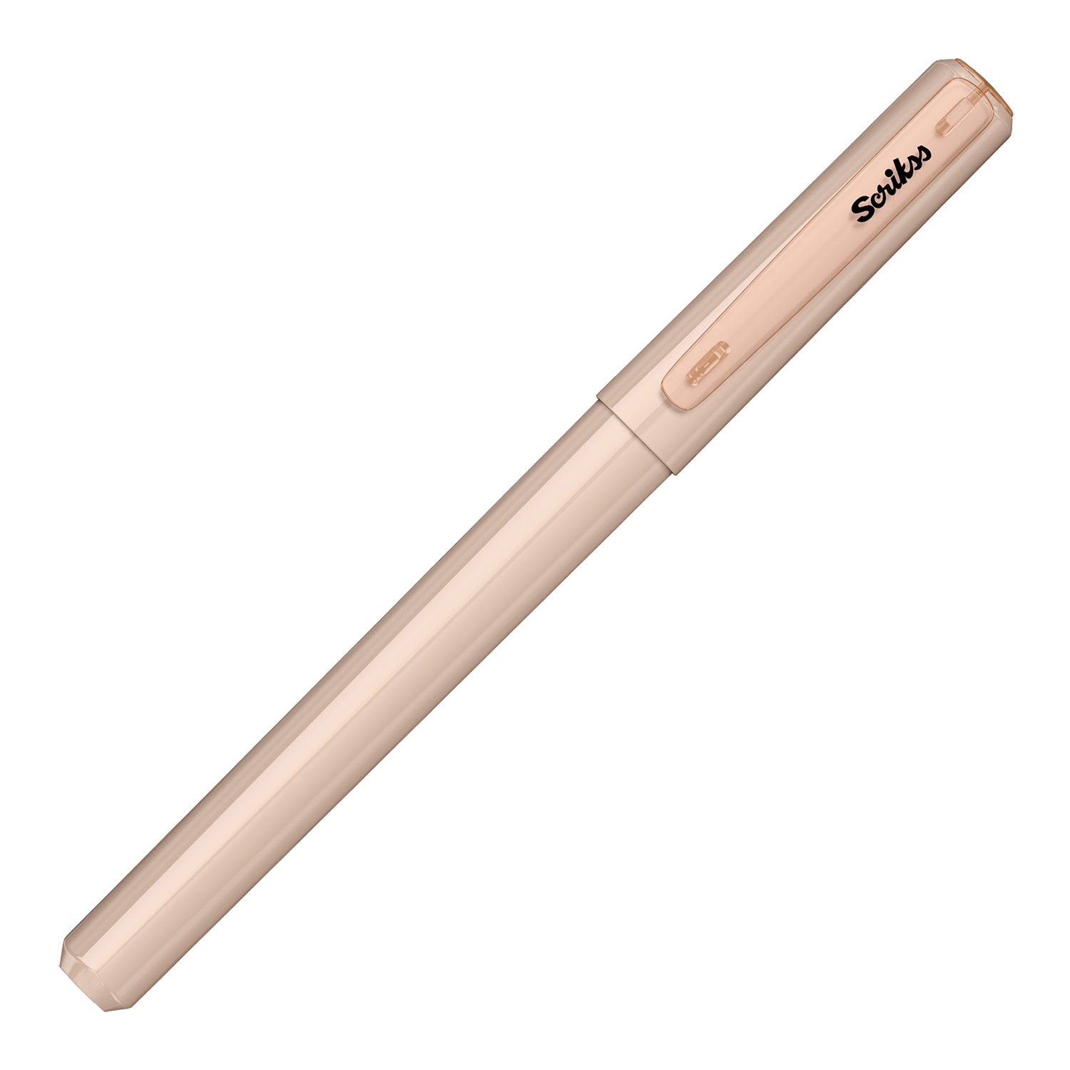 Scrikss Primeo Medium Nib Fountain Pen Set of 2 - Comes with a Cartridge - Stainless Steel Nib & ABS Body - Kiwi & Latte