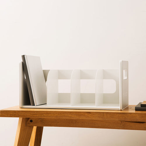 Litem | Book Rack with  4 Compartments | Organiser | Cool Grey | My Room