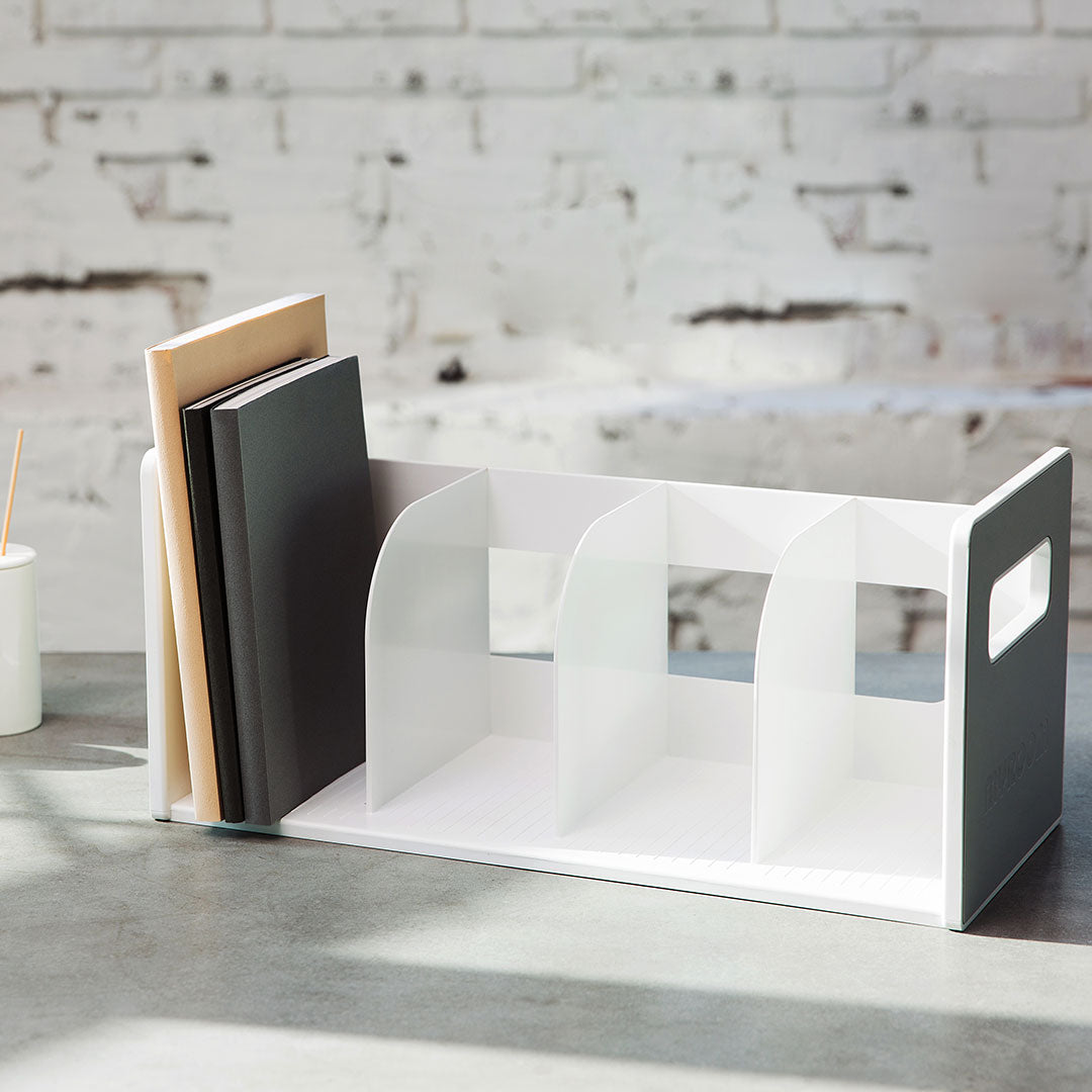 Litem | Book Rack with  4 Compartments | Organiser | Cool Grey | My Room