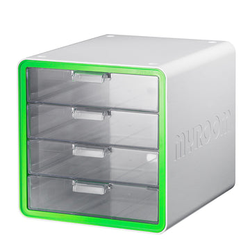 Litem | Multi Utility Storage Cabinet | 4 Drawers | Organiser |Green | My Room | For Office & Home