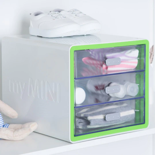 Litem | Multi Utility Storage Cabinet | 5 Drawers | Organiser |Green | My Room | For Office & Home