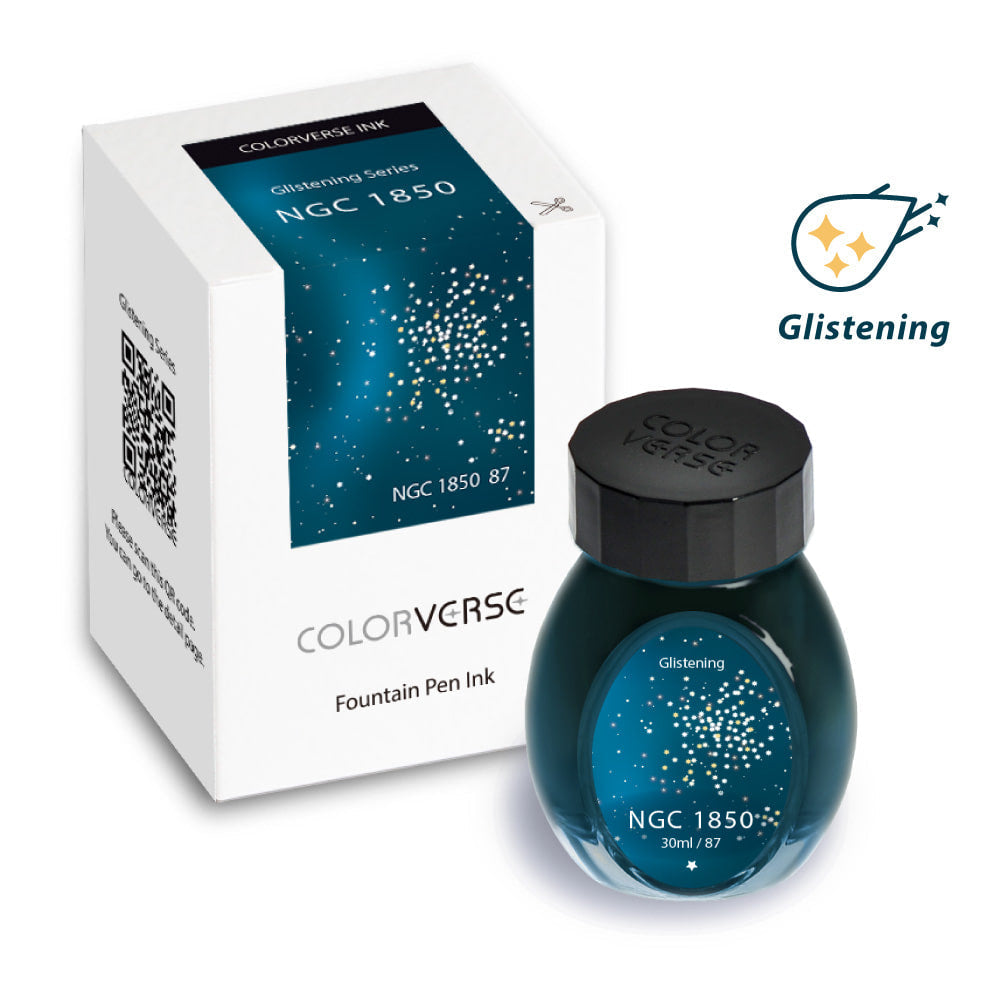 Colorverse | Blue | Fountain Pen Ink Bottled | Glistening Series | NGC 1850- 30ml.