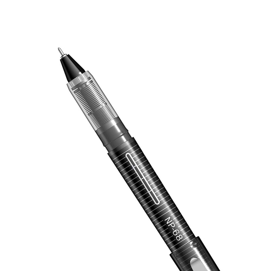 Scrikss Office 0.5 mm Needle Point Pen - Water Based Fast Drying Ink, Strength & Durable Micro Extruded Tip - 3 Pieces NP68 Set (Black)