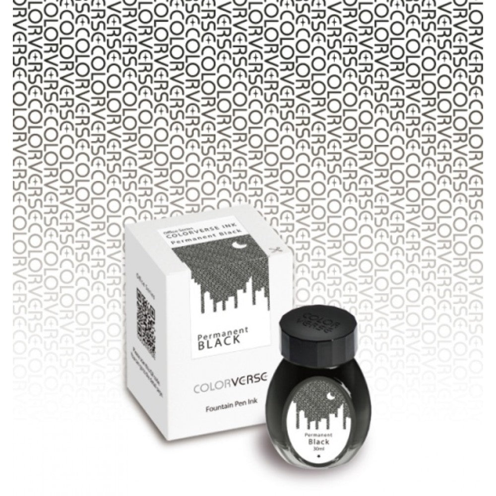 Colorverse | Office Series | Permanent Black | Fountain Pen Waterproof Ink | 30ml - penpencilink