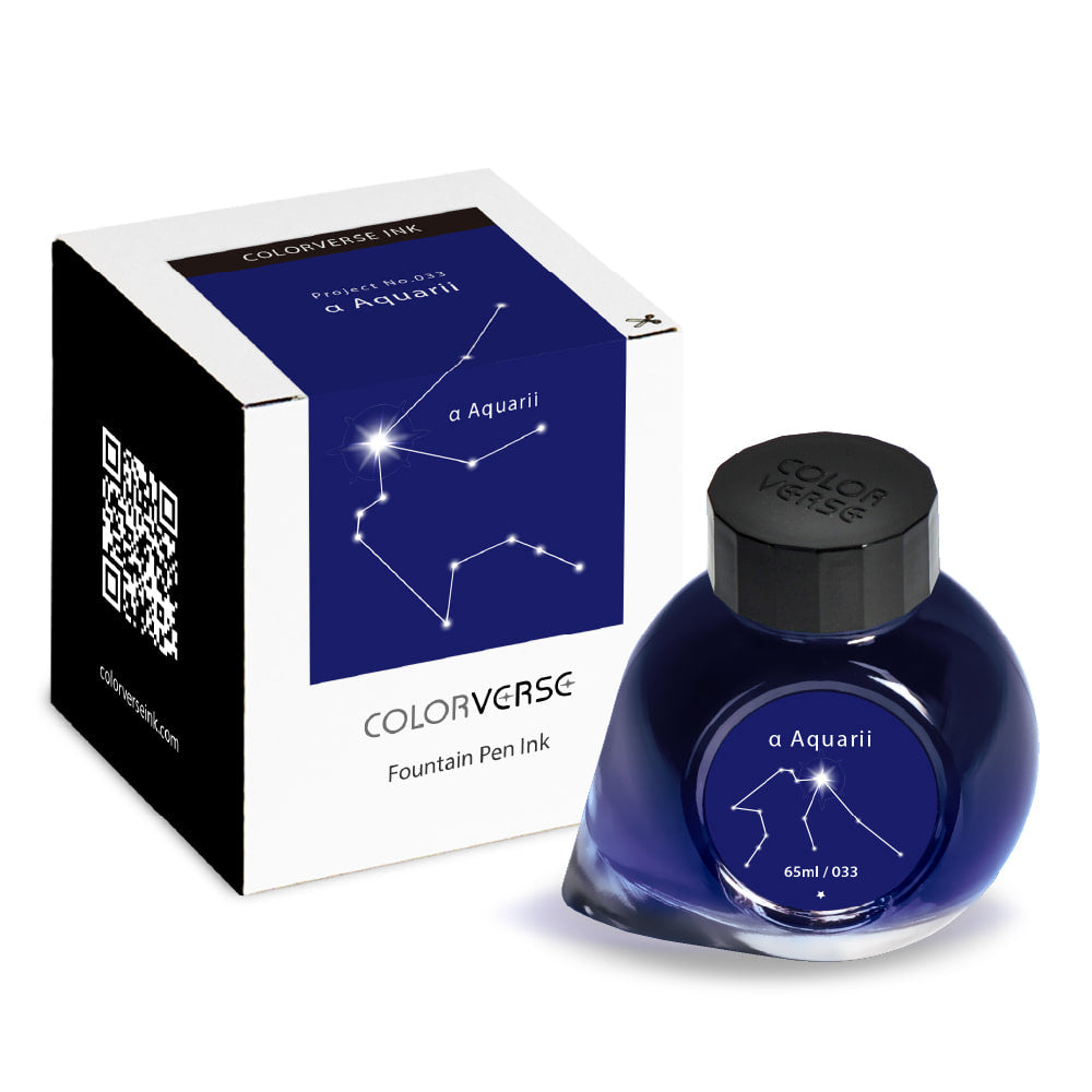 Colorverse | Blue | Fountain Pen Ink Bottled | Project Ink | Aquarii 65ml Classic
