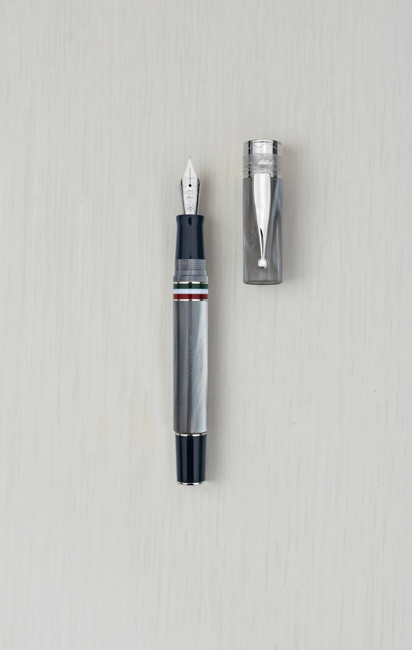 GIOIA | Fountain Pen & Rollerball Pen |Partenope |Madreperla Pearl Rhodium Trims