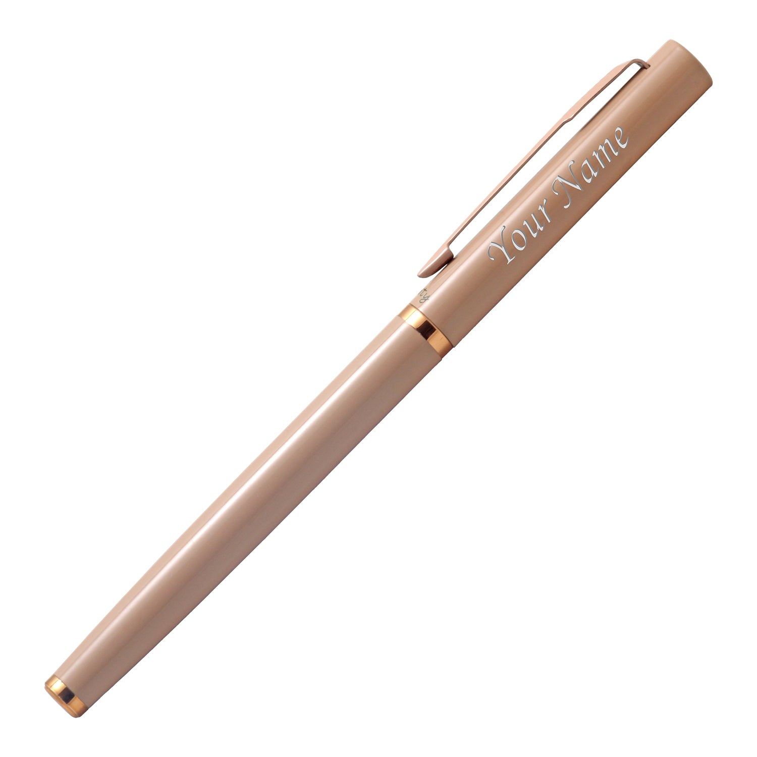 Acuity Roller Gel Pen - Metal Body with Glossy Finish and Rose Gold Accessories - It Comes in a Pouch - 50036