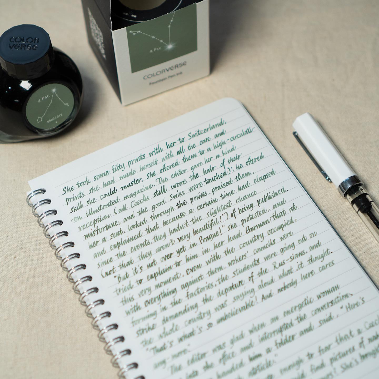 Colorverse Fountain Pen Ink | Green | Project Ink | α Psc- 65ml.
