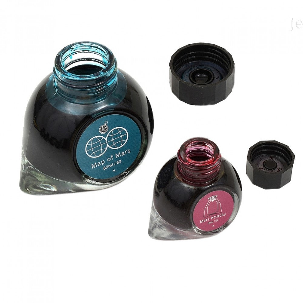 Colorverse Ink | The Red Planet | Map Of Mars | Turquoise & Burgundy | 65ml & 15ml | 2 Bottle Set - penpencilink