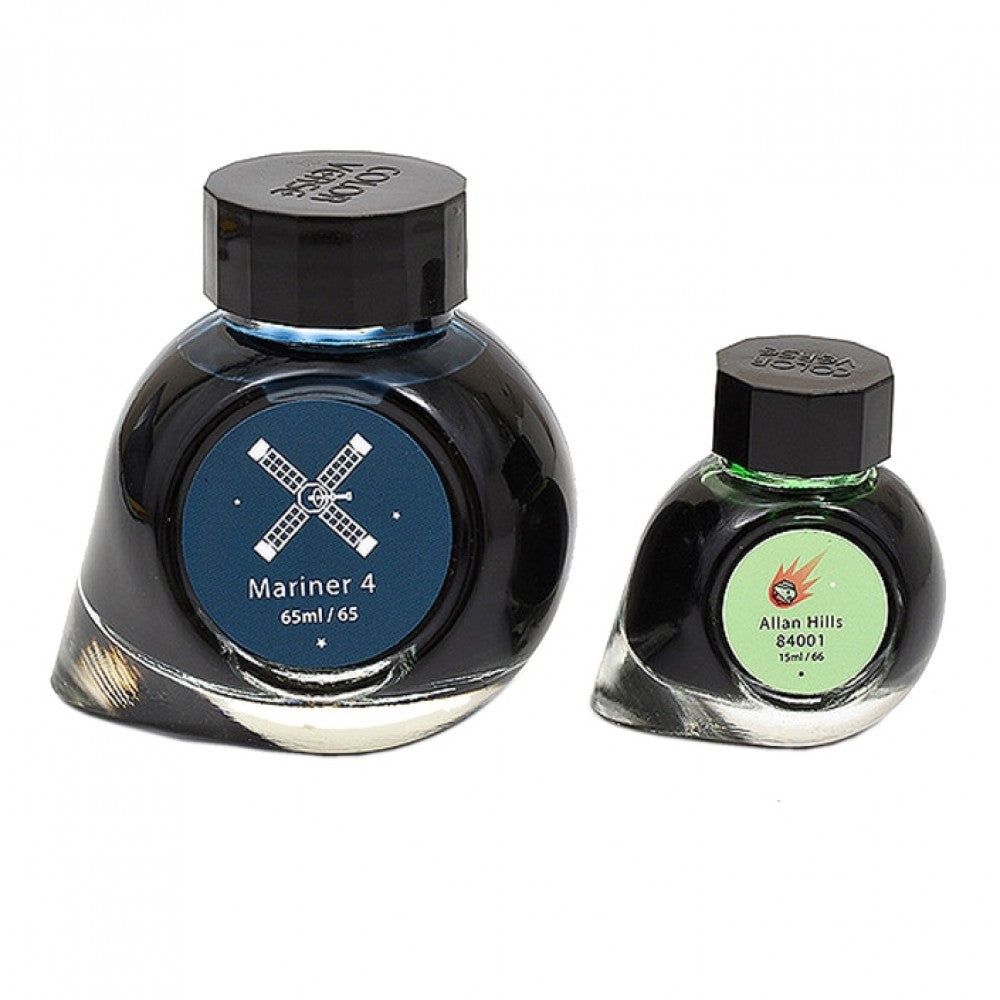 Colorverse Ink | Mariner 4 | Allan Hills 84001 | Dark Blue & Light Green | 65ml & 15ml Set - penpencilink