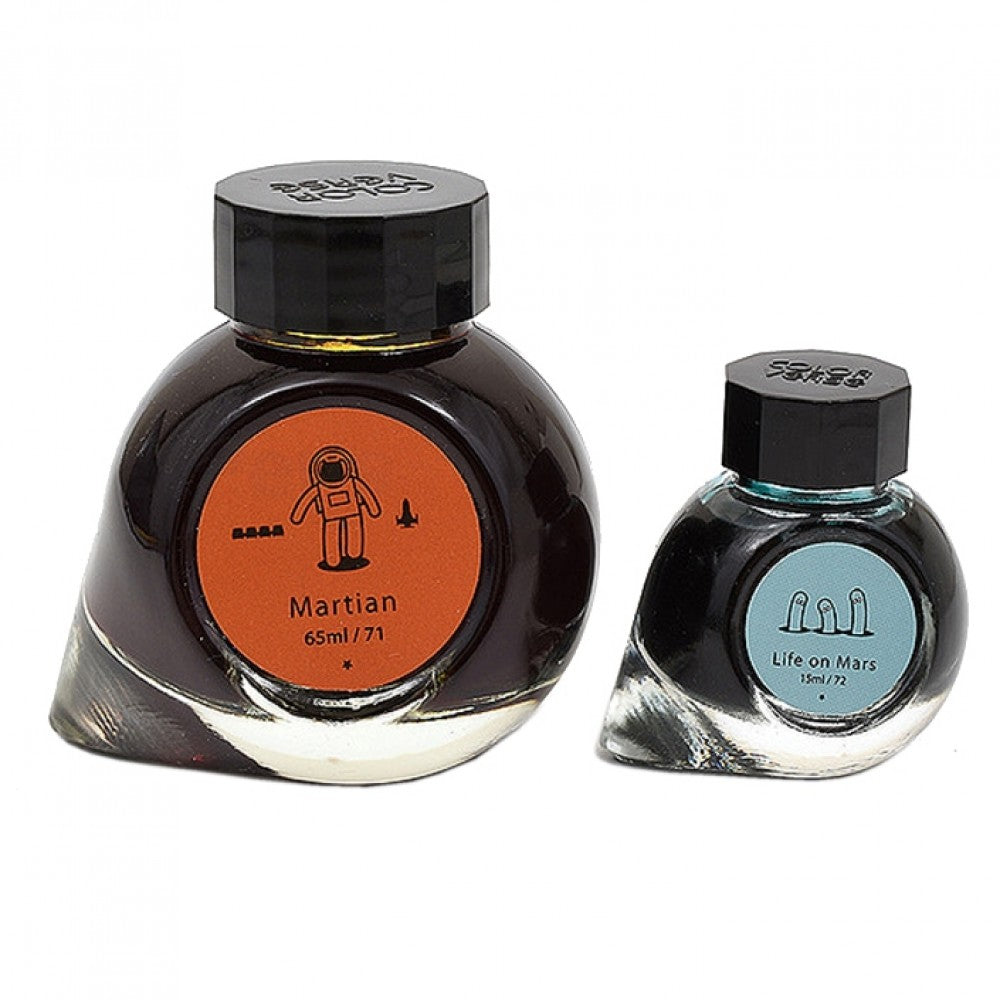 Colorverse Ink | Martian (65ml) and Life On Mars (15ml) | Orange and Gray | 2 Bottle Set | Dye-Based Nontoxic - penpencilink